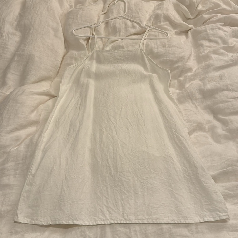 LLOYD Clothing Linen Sundress in White - Picture 5 of 9